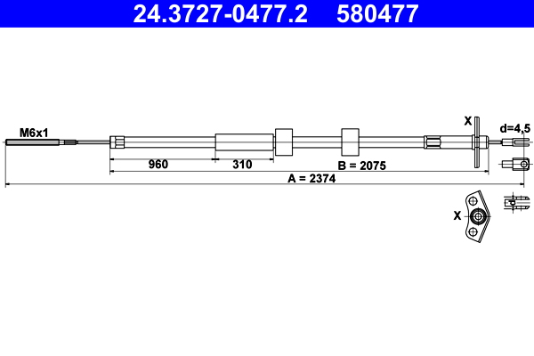 Handremkabel ATE 24.3727-0477.2