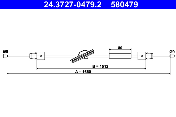 Handremkabel ATE 24.3727-0479.2