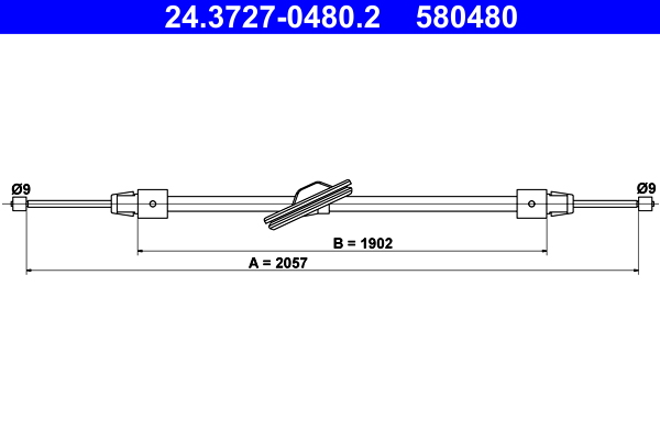 Handremkabel ATE 24.3727-0480.2