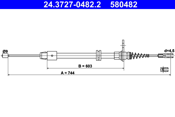 Handremkabel ATE 24.3727-0482.2