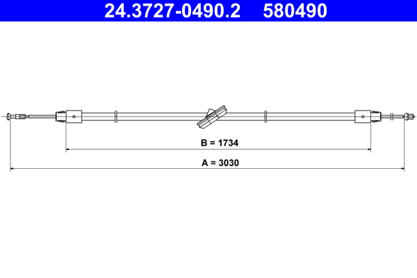 ATE Handremkabel 24.3727-0490.2