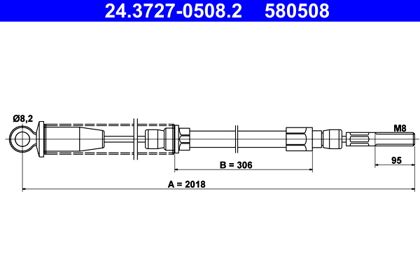 Handremkabel ATE 24.3727-0508.2