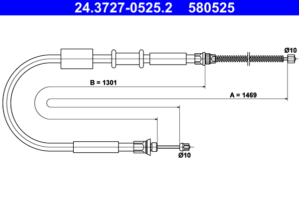 Handremkabel ATE 24.3727-0525.2