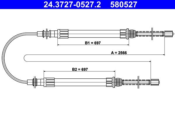 Handremkabel ATE 24.3727-0527.2