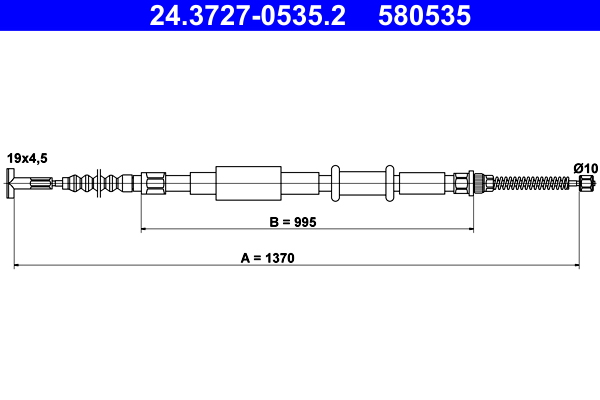 Handremkabel ATE 24.3727-0535.2