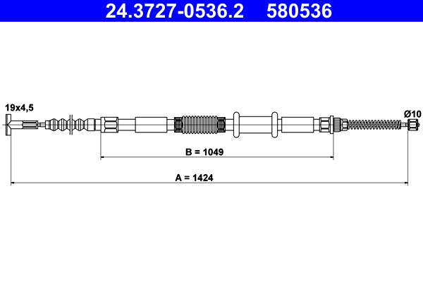 Handremkabel ATE 24.3727-0536.2