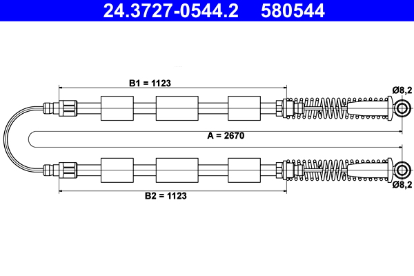 Handremkabel ATE 24.3727-0544.2