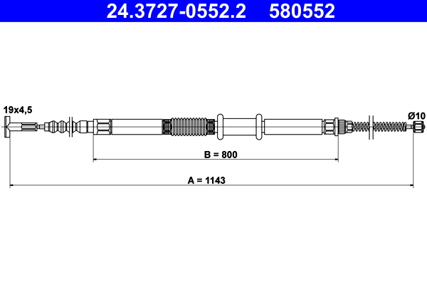 Handremkabel ATE 24.3727-0552.2