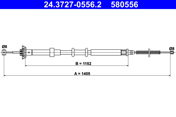 Handremkabel ATE 24.3727-0556.2