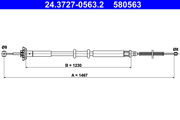 Handremkabel ATE 24.3727-0563.2