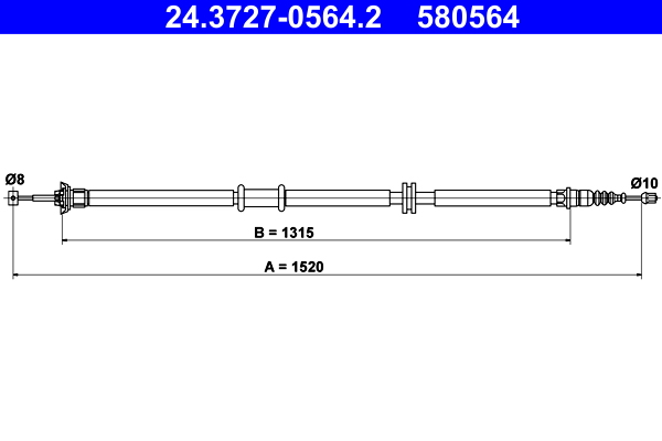 Handremkabel ATE 24.3727-0564.2