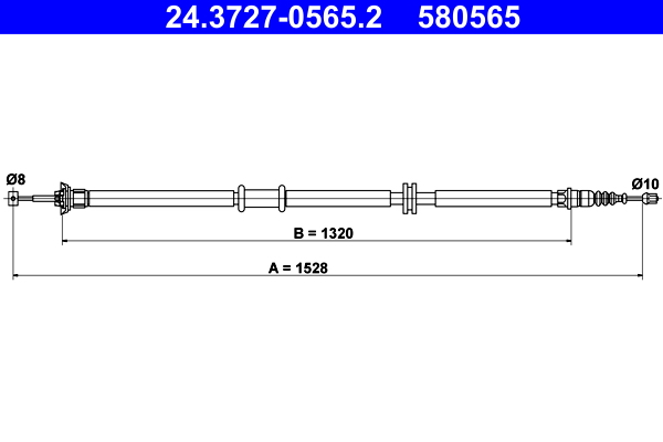 Handremkabel ATE 24.3727-0565.2