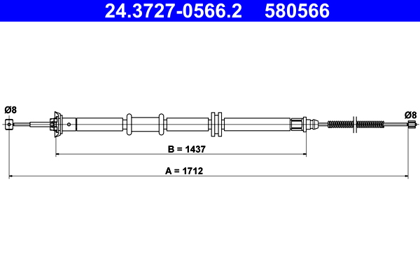 Handremkabel ATE 24.3727-0566.2