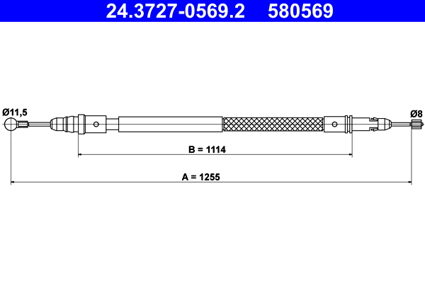 Handremkabel ATE 24.3727-0569.2