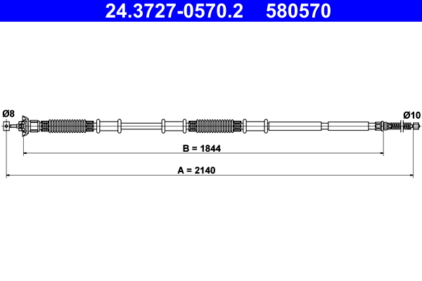 Handremkabel ATE 24.3727-0570.2