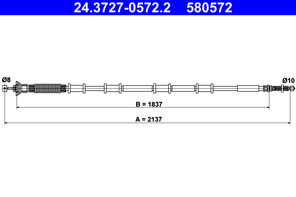 Handremkabel ATE 24.3727-0572.2