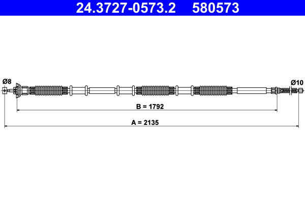 Handremkabel ATE 24.3727-0573.2