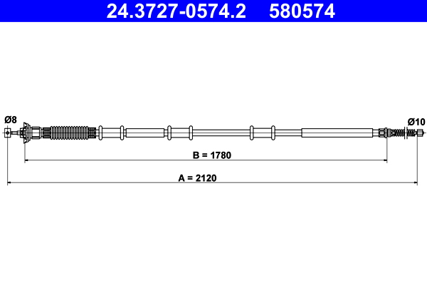 Handremkabel ATE 24.3727-0574.2