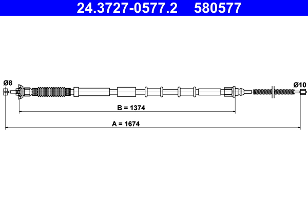 Handremkabel ATE 24.3727-0577.2