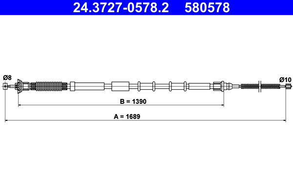 Handremkabel ATE 24.3727-0578.2