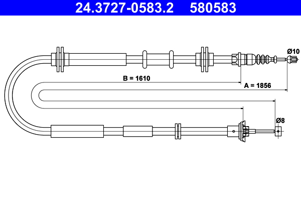 ATE Handremkabel 24.3727-0583.2