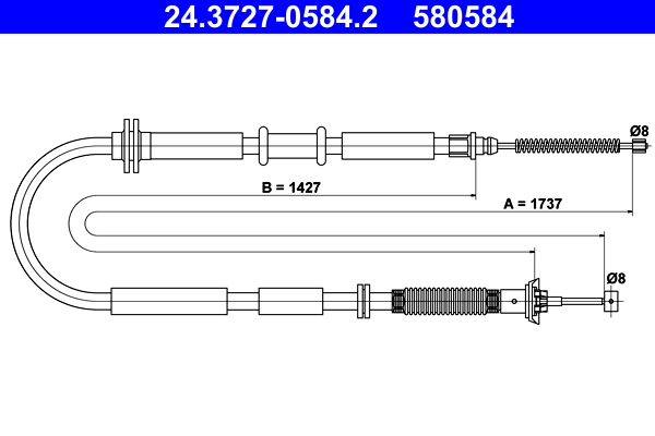 ATE Handremkabel 24.3727-0584.2