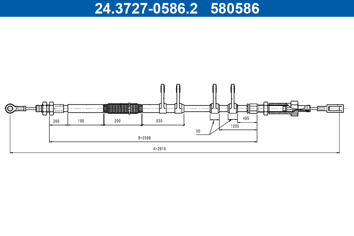 ATE Handremkabel 24.3727-0586.2