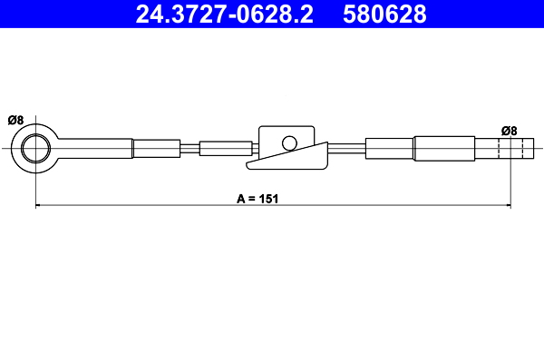 Handremkabel ATE 24.3727-0628.2