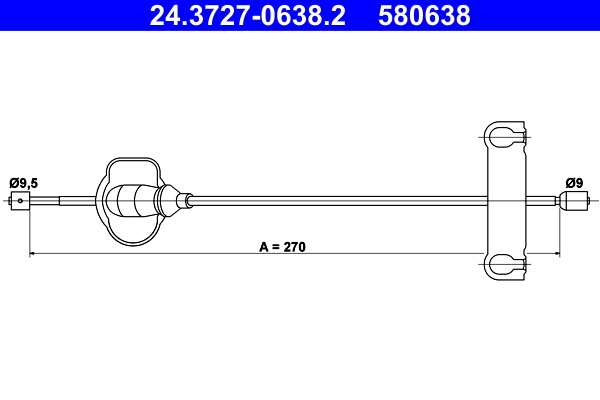 Handremkabel ATE 24.3727-0638.2