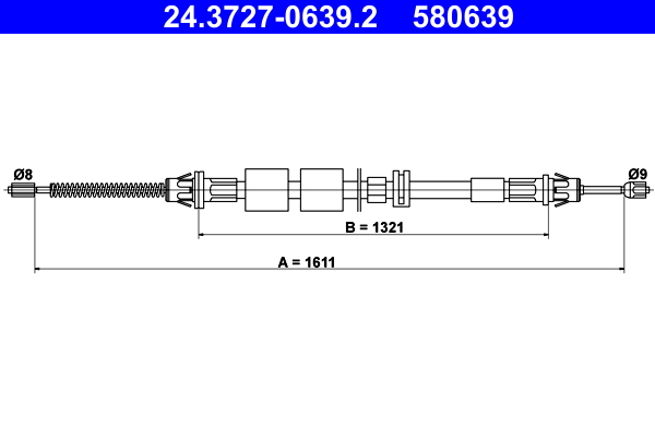 Handremkabel ATE 24.3727-0639.2