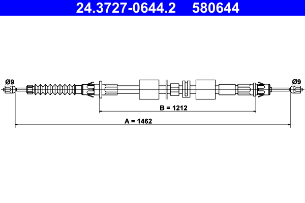 Handremkabel ATE 24.3727-0644.2