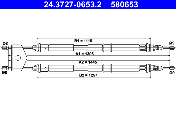 Handremkabel ATE 24.3727-0653.2