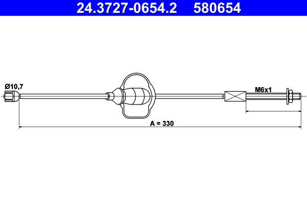 Handremkabel ATE 24.3727-0654.2