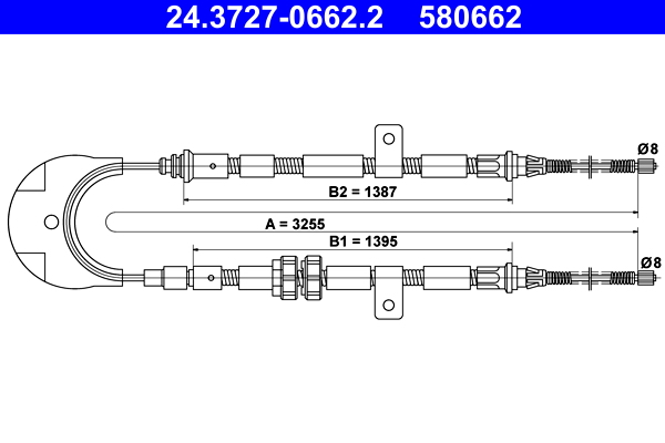 Handremkabel ATE 24.3727-0662.2