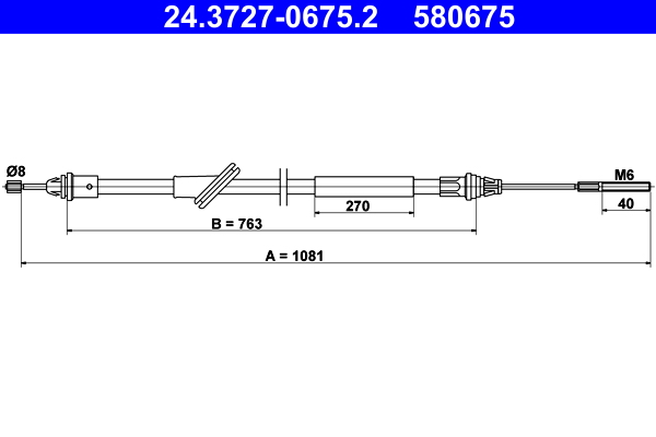 Handremkabel ATE 24.3727-0675.2