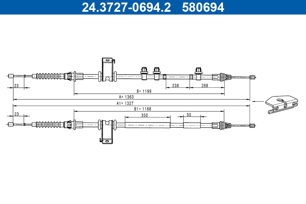 Handremkabel ATE 24.3727-0694.2