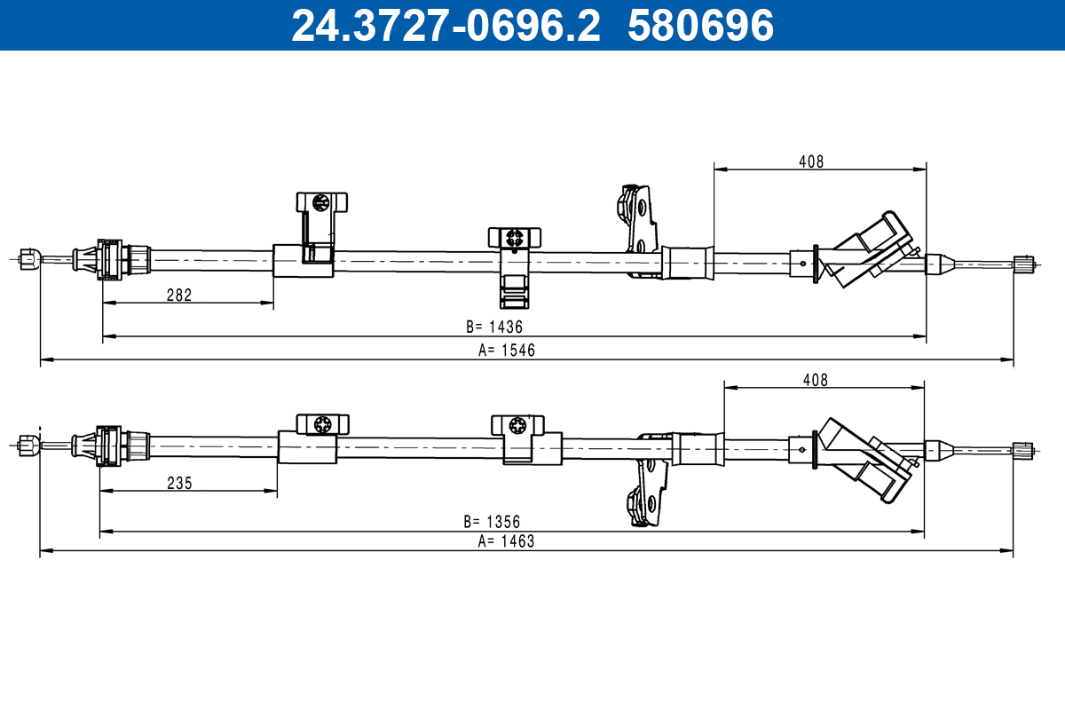 Handremkabel ATE 24.3727-0696.2