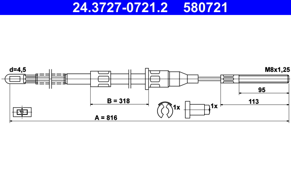 Handremkabel ATE 24.3727-0721.2