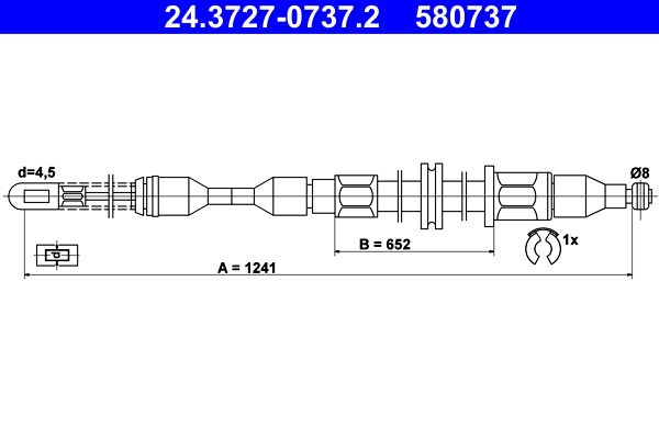 Handremkabel ATE 24.3727-0737.2
