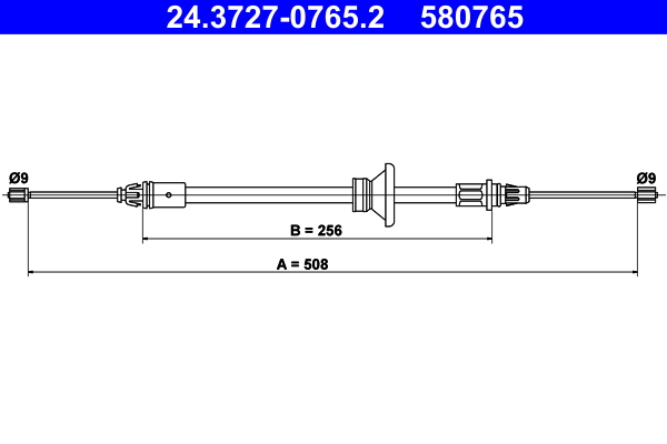 Handremkabel ATE 24.3727-0765.2