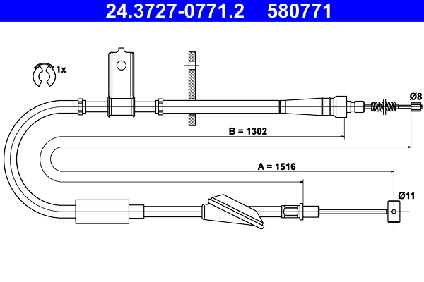 Handremkabel ATE 24.3727-0771.2