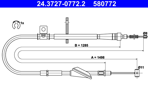 Handremkabel ATE 24.3727-0772.2