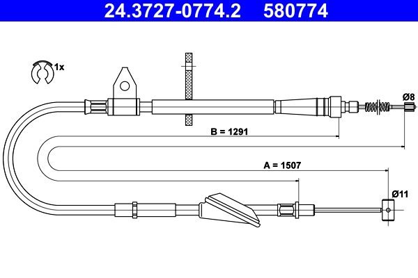 ATE Handremkabel 24.3727-0774.2