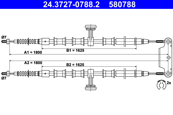 Handremkabel ATE 24.3727-0788.2