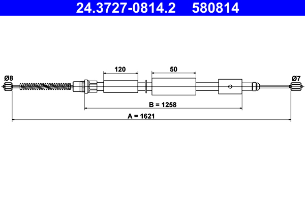 Handremkabel ATE 24.3727-0814.2