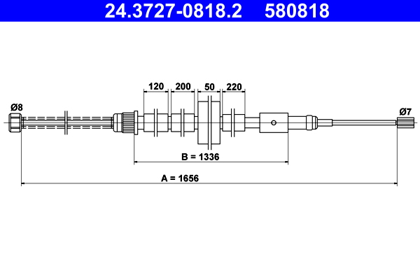 Handremkabel ATE 24.3727-0818.2