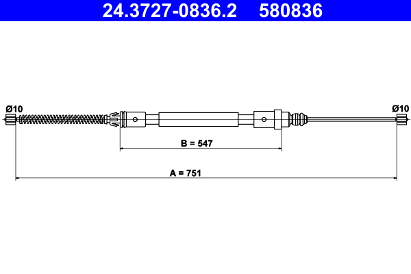 Handremkabel ATE 24.3727-0836.2