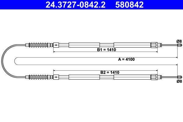 Handremkabel ATE 24.3727-0842.2