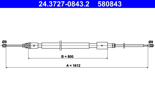 Handremkabel ATE 24.3727-0843.2