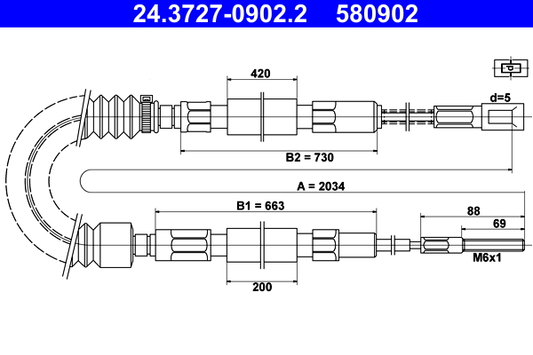 Handremkabel ATE 24.3727-0902.2